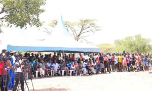 Residents following proceedings