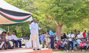 PS. Julius Bitok addresses the Public